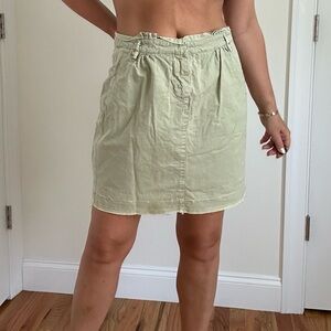 Zara Cotton Paper Bag Mini Skirt